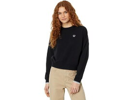 (取寄) フレッドペリー レディース ティップ スウェットシャツ Fred Perry women Fred Perry Tipped Sweatshirt Black