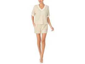 (取寄) サンクチュアリ レディース ショート スリーブ ボクシー V-ネック ボクサー Pj セット Sanctuary women Sanctuary Short Sleeve Boxy V-Neck Boxer PJ Set Sand Heather