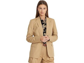 (取寄) ローレン ラルフローレン レディース コットン ツイル ブレーザー LAUREN Ralph Lauren women LAUREN Ralph Lauren Cotton Twill Blazer Birch Tan