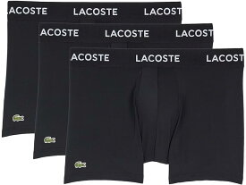(取寄) ラコステ メンズ 3-パック ソリッド ウィズ セミ ファンシー ベルト アンダーウェア トランクス Lacoste men Lacoste 3-Pack Solid with Semi Fancy Belt Underwear Trunks Black