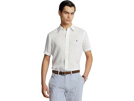 (取寄) ラルフローレン メンズ ショート スリーブ クラシック フィット リネン シャツ Polo Ralph Lauren men Polo Ralph Lauren Short Sleeve Classic Fit Linen Shirt White