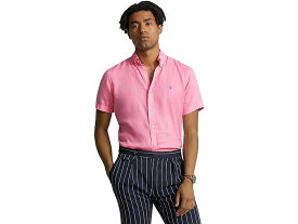 (取寄) ラルフローレン メンズ ショート スリーブ クラシック フィット リネン シャツ Polo Ralph Lauren men Polo Ralph Lauren Short Sleeve Classic Fit Linen Shirt Harbor Pink