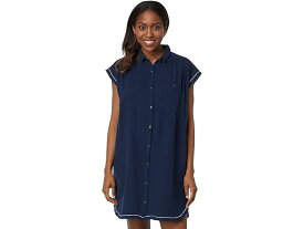 (取寄) リラ P レディース ショート スリーブ ボタンダウン ドレス Lilla P women Lilla P Short Sleeve Button-Down Dress Navy