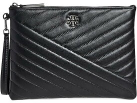 (取寄) トリーバーチ レディース キラ シェブロン パヴェ ロゴ ポーチ Tory Burch women Tory Burch Kira Chevron Pave Logo Pouch Black