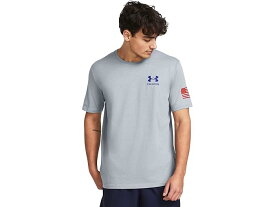 (取寄) アンダーアーマー メンズ ニュー フリーダム フロッグ T-シャツ Under Armour men Under Armour New Freedom Flag T-Shirt Steel Medium Heather/Red/Royal