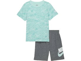 (取寄) ナイキ キッズ ボーイズ ロゴ T-シャツ アンド ショーツ セット (トドラー/リトル キッズ) Nike Kids boys Nike Kids Logo T-Shirt and Shorts Set (Toddler/Little Kids) Carbon Heather
