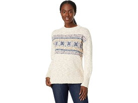 (取寄) エルエルビーン レディース コットン ラグ クルー ネック フェア アイル L.L.Bean women L.L.Bean Cotton Ragg Crew Neck Fair Isle Bay Tan Fair Isle