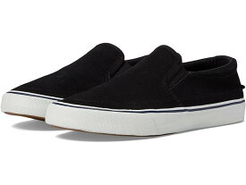 (取寄) スペリー メンズ ストライパー リ スリップ-オン パーフ Sperry men Sperry Striper II Slip-On Perf Black Suede