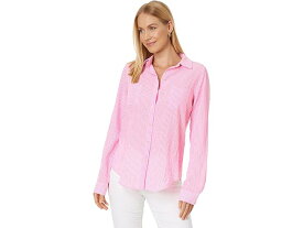 (取寄) リリー ピュリッツァー レディース シー ビュー ボタンダウン Lilly Pulitzer women Lilly Pulitzer Sea View Button-Down Havana Pink Lightweight Oxford Stripe