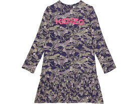 (取寄) ケンゾー キッズ ガールズ レオパード プリント ロング スリーブ ドレス (リトル キッズ) Kenzo Kids girls Kenzo Kids Leopard Print Long Sleeve Dress (Little Kids) Plum
