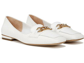 (取寄) フランコ サルト レディース スリップ-オン スクエア トゥ ローファーズ Franco Sarto women Franco Sarto Tiari Slip-On Square Toe Loafers White Woven Fabric