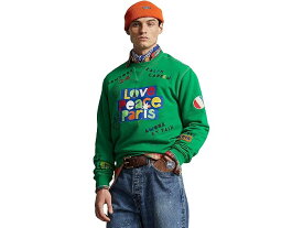 (取寄) ラルフローレン メンズ ラブ ピース パリス スウェットシャツ Polo Ralph Lauren men Polo Ralph Lauren Love Peace Paris Sweatshirt Green