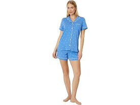 (取寄) エルエルビーン レディース スーパー ソフト シュリンク-フリー ショーツ セット プリント L.L.Bean women L.L.Bean Super Soft Shrink-Free Shorts Set Print Arctic Blue Medallion Dot