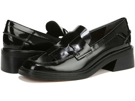 (取寄) フランコ サルト レディース ジーン カット アウト ヒールド ローファーズ Franco Sarto women Franco Sarto Gene Cut Out Heeled Loafers Black Leather