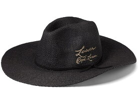 (取寄) ローレン ラルフローレン レディース ラスティック ウーブン フェドラ LAUREN Ralph Lauren women LAUREN Ralph Lauren Rustic Woven Fedora Black