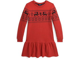 (取寄) ラルフローレン キッズ ガールズ フェア アイル フリース ドレス (ビッグ キッズ) Polo Ralph Lauren Kids girls Polo Ralph Lauren Kids Fair Isle Fleece Dress (Big Kids) Cortina Deer Panel