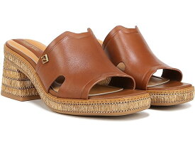 (取寄) フランコ サルト レディース フローレンス ファッション スライド ヒールド サンダル Franco Sarto women Franco Sarto Florence Fashion Slide Heeled Sandals Cognac Brown Leather