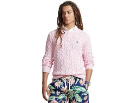 (取寄) ラルフローレン メンズ ケーブルニット コットン セーター Polo Ralph Lauren men Polo Ralph Lauren Cable-Knit Cotton Sweater Pink
