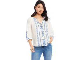 (取寄) カレンケーン レディース エンブロイダー トップ Karen Kane women Karen Kane Embroidered Top Off-White