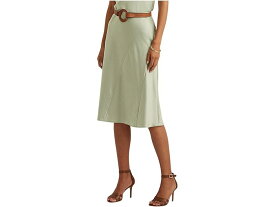 (取寄) ローレン ラルフローレン レディース サテン ミディ スカート LAUREN Ralph Lauren women LAUREN Ralph Lauren Satin Midi Skirt Ranch Sage