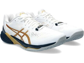 (取寄) アシックス メンズ スカイ エリート FF 2 バレーボール シューズ ASICS men ASICS Sky Elite FF 2 Volleyball Shoe White/Pure Gold