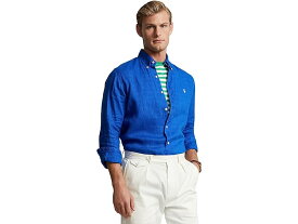 (取寄) ラルフローレン メンズ クラシック フィット ロング スリーブ リネン シャツ Polo Ralph Lauren men Polo Ralph Lauren Classic Fit Long Sleeve Linen Shirt Heritage Blue