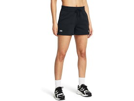 (取寄) アンダーアーマー レディース ライバル フリース ショーツ Under Armour women Under Armour Rival Fleece Shorts Black/White