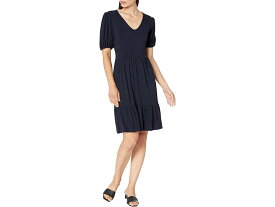 (取寄) カレンケーン レディース パフ スリーブ ティアード ドレス Karen Kane women Karen Kane Puff Sleeve Tiered Dress Navy