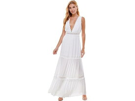 (取寄) ベベ レディース レース インセット マキシ ドレス Bebe women Bebe Lace Inset Maxi Dress White