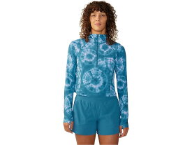 (取寄) マウンテンハードウェア レディース クレーター レイク クロップ ジップ Mountain Hardwear women Mountain Hardwear Crater Lake Crop Zip Baltic Blue Spore Dye Print