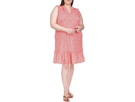 (取寄) マイケルコース レディース プラス サイズ ミニパーム ラッフル ネック タンク ドレス MICHAEL Michael Kors women MICHAEL Michael Kors Plus Size Minipalm Ruffle Neck Tank Dress Sangria