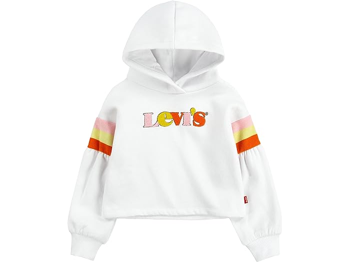 (取寄) リーバイス キッズ ガールズ フル スリーブ ハイライズ ブーディ (リトル キッズ) Levi's Kids girls Levi's Kids Full Sleeve High-Rise Hoodie (Little Kids) White