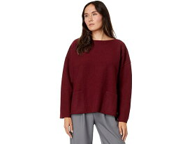 (取寄) アイリーン フィッシャー レディース バトウ ネック ボックス トップ Eileen Fisher women Eileen Fisher Bateau Neck Box Top Red Cedar