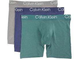 (取寄) カルバンクライン アンダーウェア メンズ ウルトラ ソフト モダン モーダル 3-パック ボクサー ブリーフ Calvin Klein Underwear men Calvin Klein Underwear Ultra Soft Modern Modal 3-Pack Boxer Brief Blue Indigo/Sagebush Green/Griffin