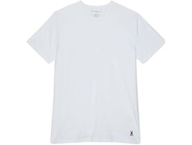 (取寄) サイコ バニー メンズ 2-パック クルー ネック アンダーウェア ティー Psycho Bunny men Psycho Bunny 2-Pack Crew Neck Underwear Tee White