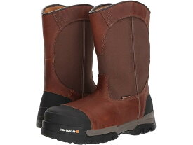(取寄) カーハート メンズ 10 ウォータープルーフ コンプ トゥ プル-オン ワーク ブート Carhartt men Carhartt 10" Waterproof Comp Toe Pull-On Work Boot Brown Leather