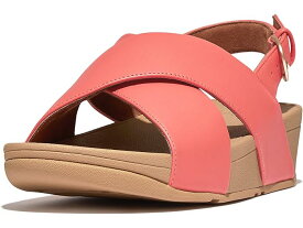 (取寄) フィットフロップ レディース ルル クロスバック ストラップ サンダル - レザー FitFlop women FitFlop Lulu Cross-Back Strap Sandals - Leather Rosy Coral