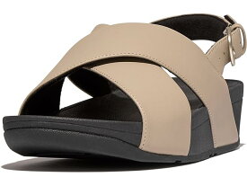 (取寄) フィットフロップ レディース ルル クロスバック ストラップ サンダル - レザー FitFlop women FitFlop Lulu Cross-Back Strap Sandals - Leather Latte Beige