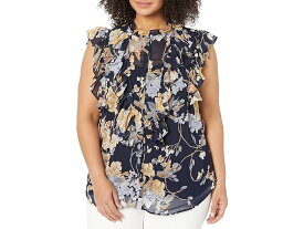 (取寄) ローレン ラルフローレン レディース プラス サイズ フローラル ジョーゼット スリーブレス シャツ LAUREN Ralph Lauren women LAUREN Ralph Lauren Plus Size Floral Georgette Sleeveless Shirt Navy Multi