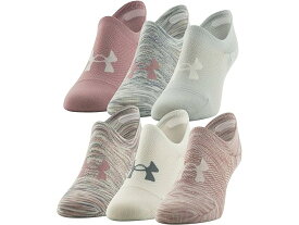 (取寄) アンダーアーマー レディース エッセンシャル ウルトラ ロウ ソックス 6-ペア Under Armour women Under Armour Essential Ultra Low Socks 6-Pair Pink Elixir Assorted