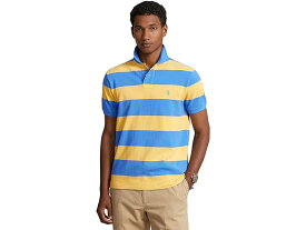 (取寄) ラルフローレン メンズ クラシック フィット ストライプド メッシュ ポロ ショート スリーブ シャツ Polo Ralph Lauren men Polo Ralph Lauren Classic Fit Striped Mesh Polo Short Sleeve Shirt Fall Yellow/Summer Blue
