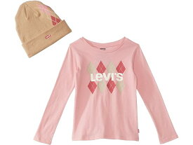(取寄) リーバイス キッズ ガールズ ロング スリーブ アーガイル ティー ウィズ ビーニー (リトル キッズ) Levi's Kids girls Levi's Kids Long Sleeve Argyle Tee with Beanie (Little Kids) Bridal Rose