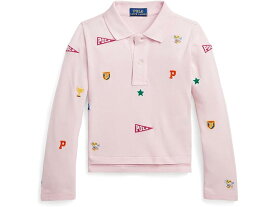 (取寄) ラルフローレン キッズ ガールズ カレッジエイト-アイコン メッシュ ポロ シャツ (トドラー/リトル キッズ) Polo Ralph Lauren Kids girls Polo Ralph Lauren Kids Collegiate-Icon Mesh Polo Shirt (Toddler/Little Kids) Hint Of Pink
