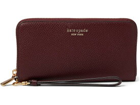 (取寄) ケイトスペード レディース アヴァ ペブルド レザー ジップ アラウンド コンチネンタル リスレット Kate Spade New York women Kate Spade New York Ava Pebbled Leather Zip Around Continental Wristlet Cordovan