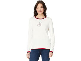 (取寄) トミーヒルフィガー レディース ホット フィックス クルー ネック セーター Tommy Hilfiger women Tommy Hilfiger Hot Fix Crew Neck Sweater Ivory Multi