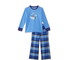 (取寄) エルエルビーン キッズ フランネル パジャマ (リトル キッズ) L.L.Bean kids L.L.Bean Flannel Pajamas (Little Kids) Cool Blue Seek the Peak