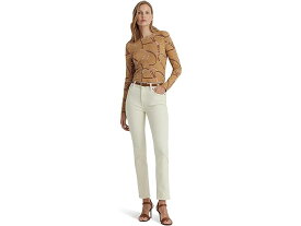 (取寄) ローレン ラルフローレン レディース ピティート ベルティング-プリント コットン ロング-スローブ ティー LAUREN Ralph Lauren women LAUREN Ralph Lauren Petite Belting-Print Cotton Long-Sleeve Tee Camel Multi