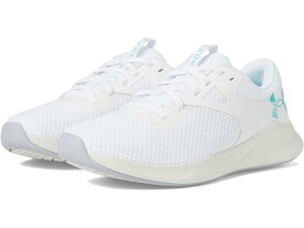 (取寄) アンダーアーマー レディース チャージド オーロラ 2 Under Armour women Under Armour Charged Aurora 2 White/White Clay/Radial Turquoise