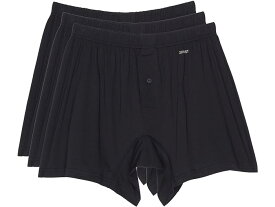 (取寄) 2XIST メンズ 3-パック ピマ コットン ニット ボクサー 2(X)IST men 2(X)IST 3-Pack Pima Cotton Knit Boxer Black