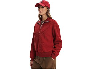 (���) �o�[���[ ���f�B�[�X �W�F�C���� 1/2 �W�b�v �t���[�X Varley women Jaylin 1/2 Zip Fleece Red Dahlia